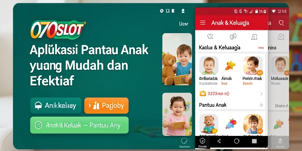 Antarmuka aplikasi 070SLOT yang ramah pengguna untuk Pantau Anak.
