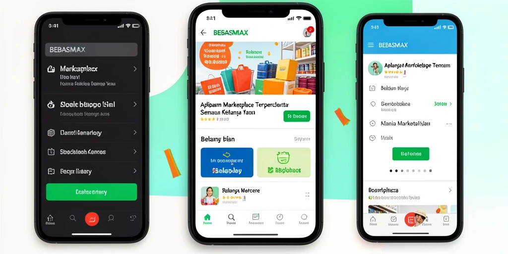 Antarmuka aplikasi BEBASMAX yang intuitif dan fungsional.