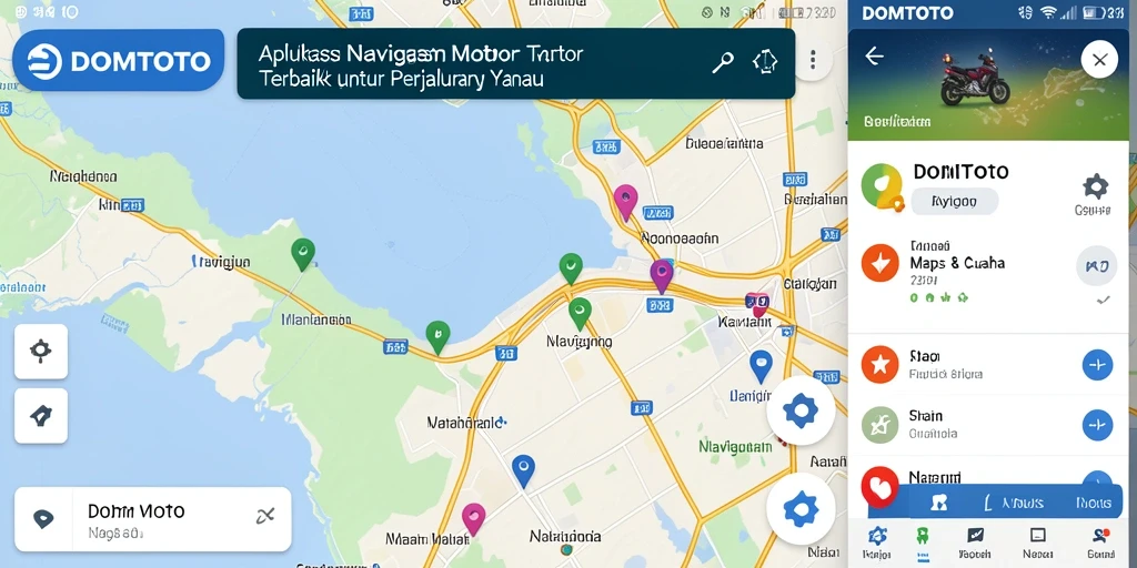 Antarmuka utama aplikasi DOMTOTO untuk navigasi motor.