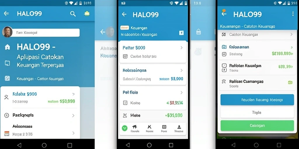 Tampilan antarmuka HALO99 yang user-friendly dan informatif.