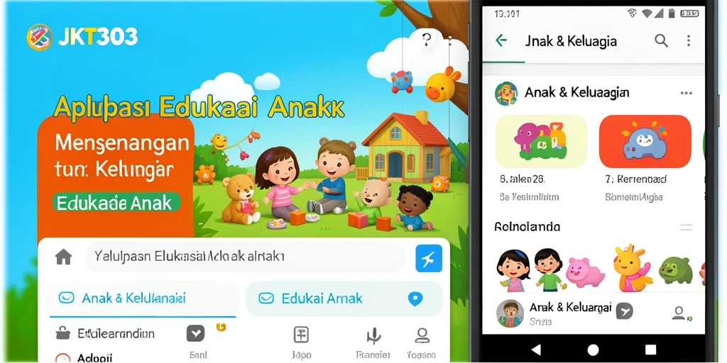 Tampilan antarmuka JKT303 yang interaktif dan menarik untuk anak.