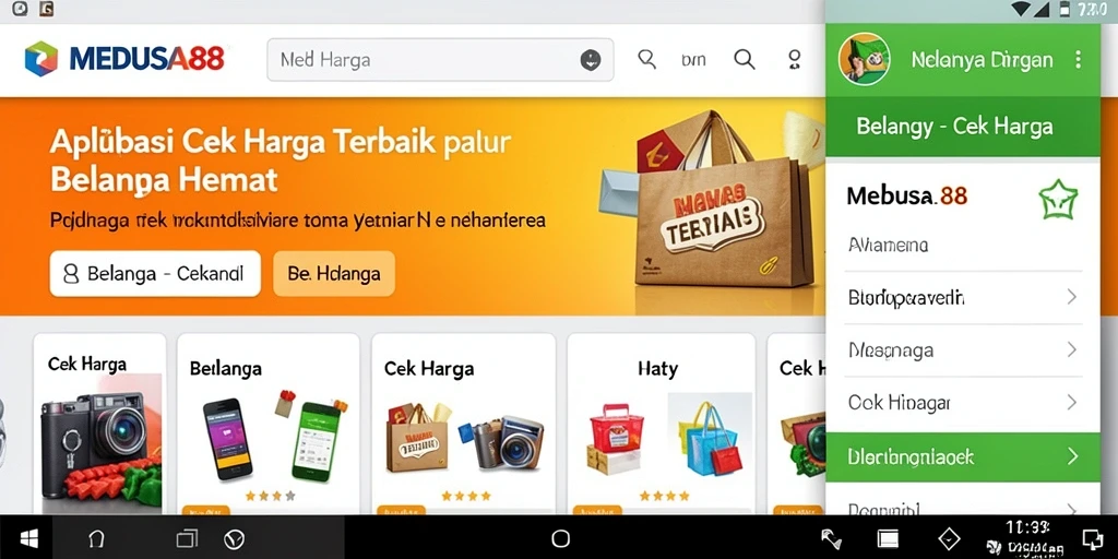 Tampilan antarmuka aplikasiyang memudahkan dalam Cek Harga.