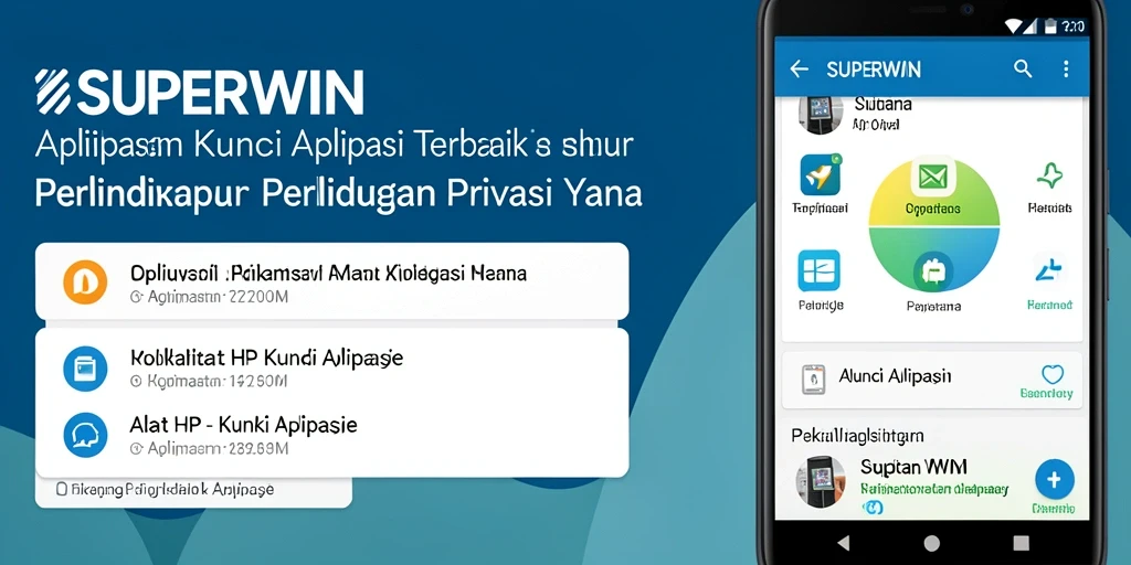 Antarmuka utama <strong>SUPERWIN</strong> dengan fitur kunci aplikasi yang mudah diakses.