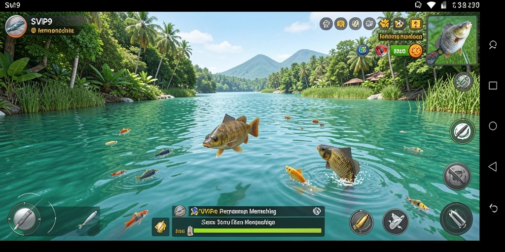 Tampilan antarmuka SVIP9 dengan fitur memancing yang menarik.